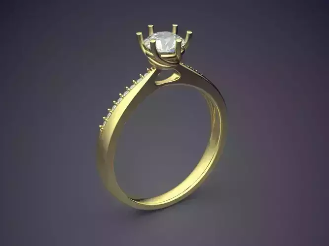 Engagement Ring With Diamonds CAD-3939