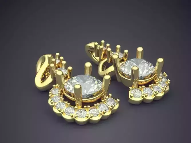 Earrings With Diamonds CAD-3938