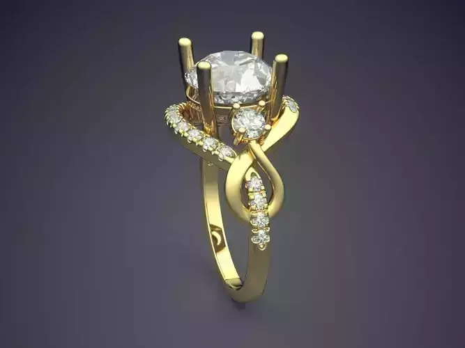 Ring With Diamonds CAD-3936