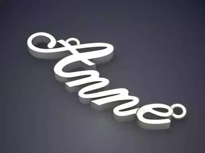 Pendant With Letters CAD-3926