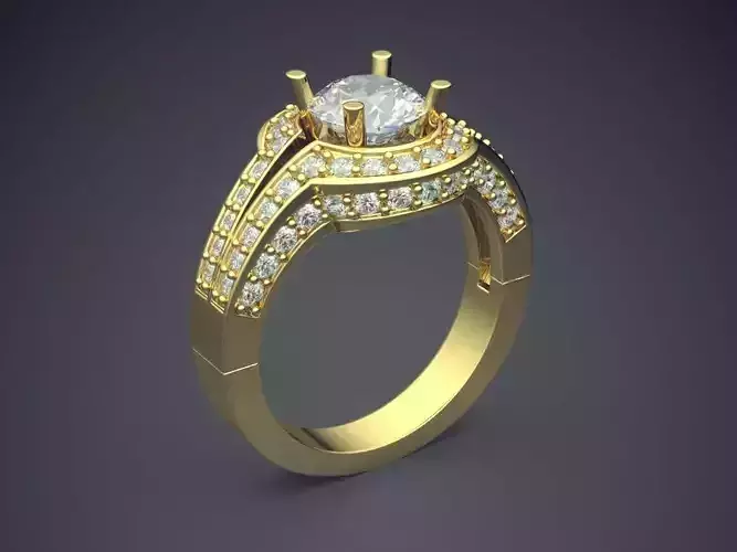 Ring With Diamonds CAD-3925