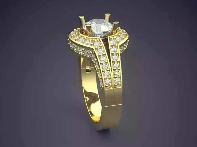Ring With Diamonds CAD-3925