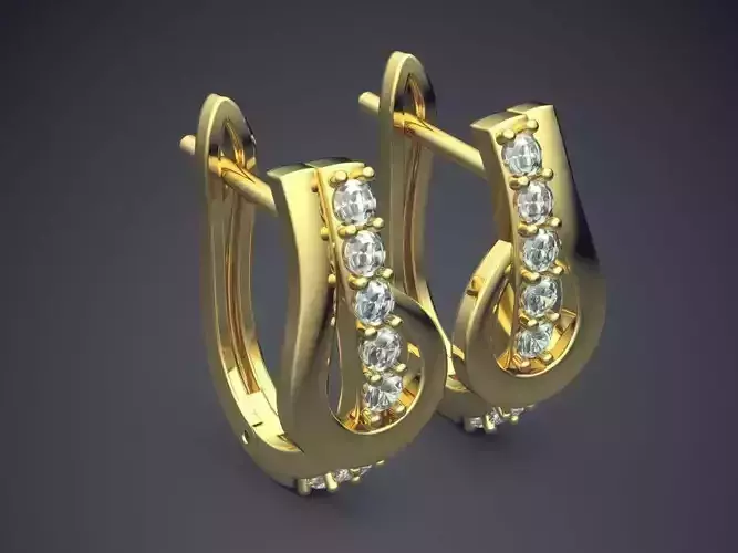 Earrings With Diamonds CAD-3919