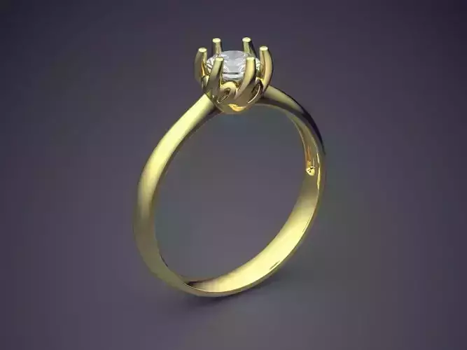 Engagement Ring With Diamond CAD-3907