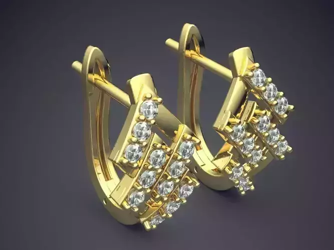 Earrings With Diamonds CAD-3904