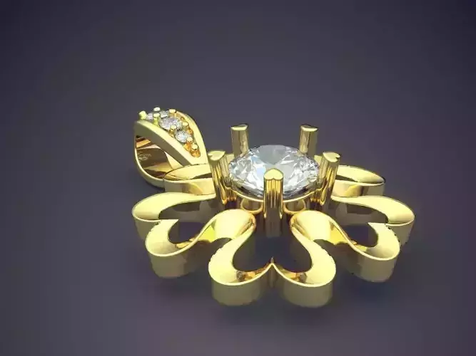 Pendant With Diamonds CAD-3901 3D print model