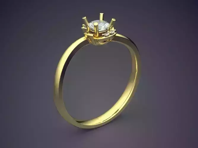 Engagement Ring With Diamond CAD-3900