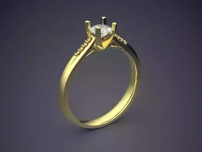 Engagement Ring With Diamond CAD-3867