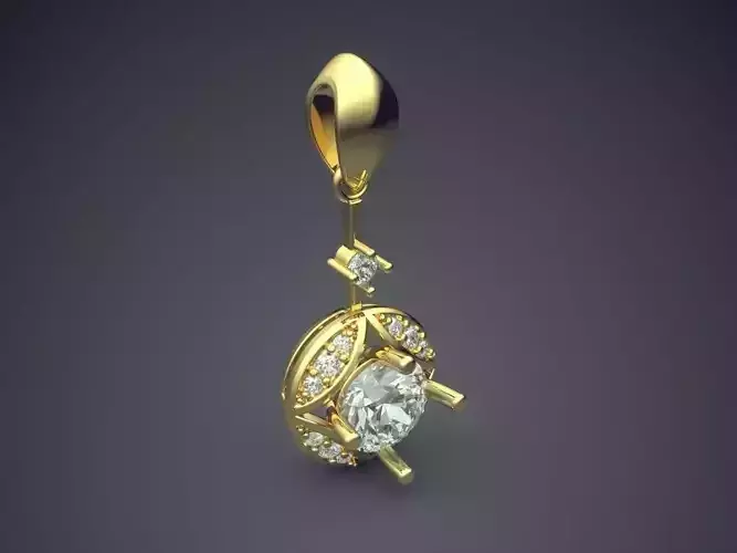 Pendant With Diamonds CAD-3864