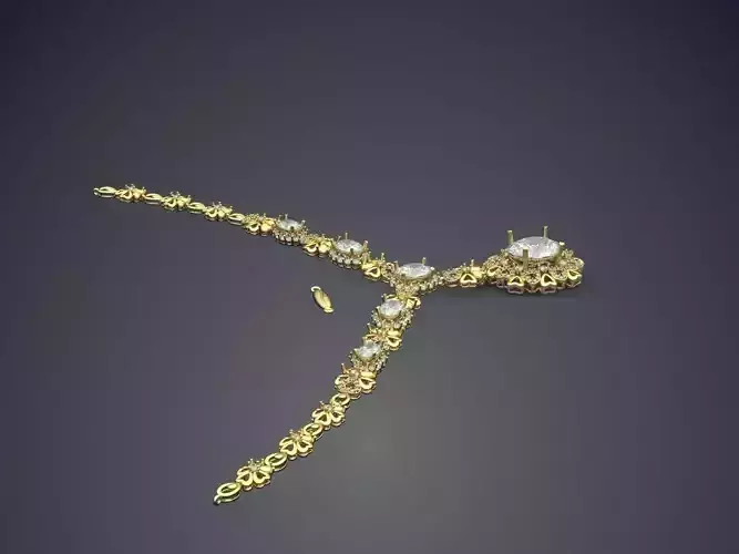 Simple Necklace With Diamond CAD 3872