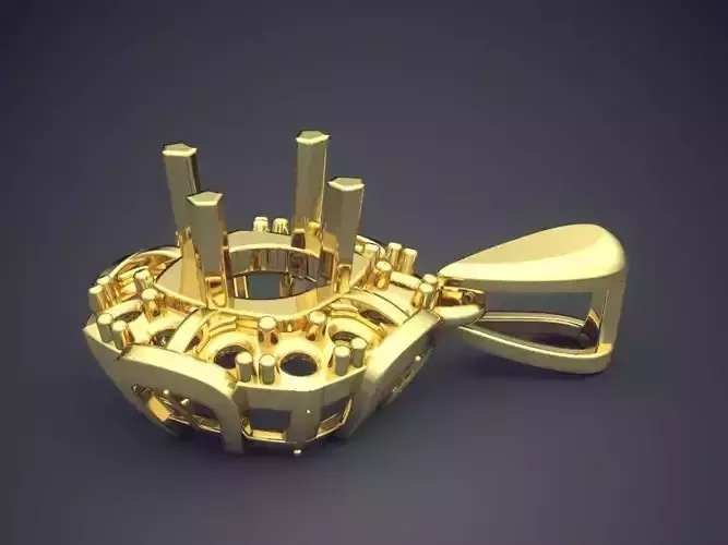 Pendant With Hole In The Middle CAD 3851