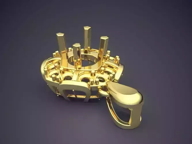 Pendant With Hole In The Middle CAD 3851 3D print model