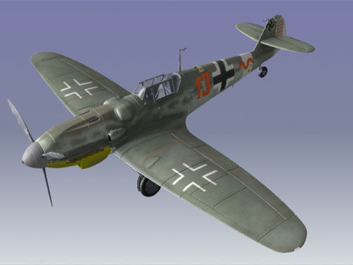 messerschmitt wwii bf fighter 3D model