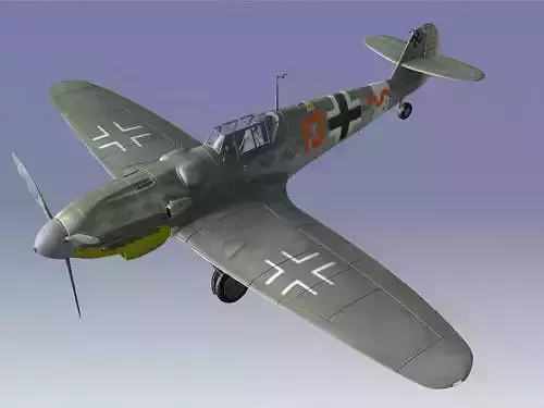 messerschmitt wwii bf fighter 3D model