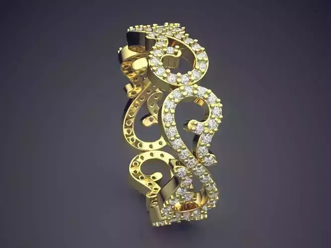 Sophisticated And Uniquely Shaped Ring CAD 3869