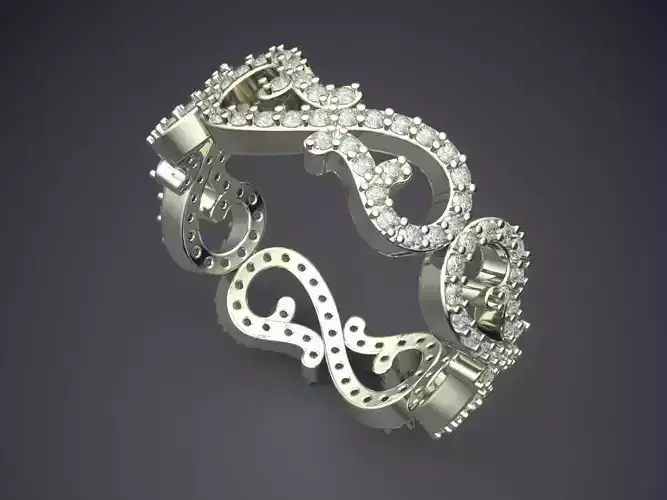 Sophisticated And Uniquely Shaped Ring CAD 3869