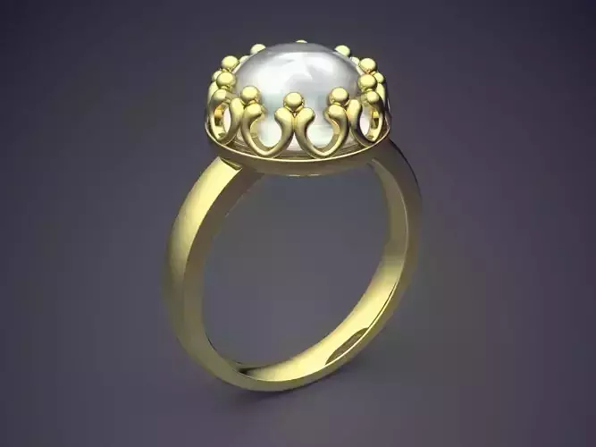 Ring With Sphere Diamond CAD 3845