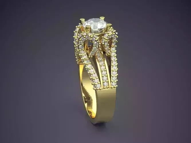 Sophisticated Ring With Diamonds On The Side CAD 3850