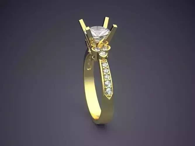 Sophisticated Ring With Diamond CAD 3834