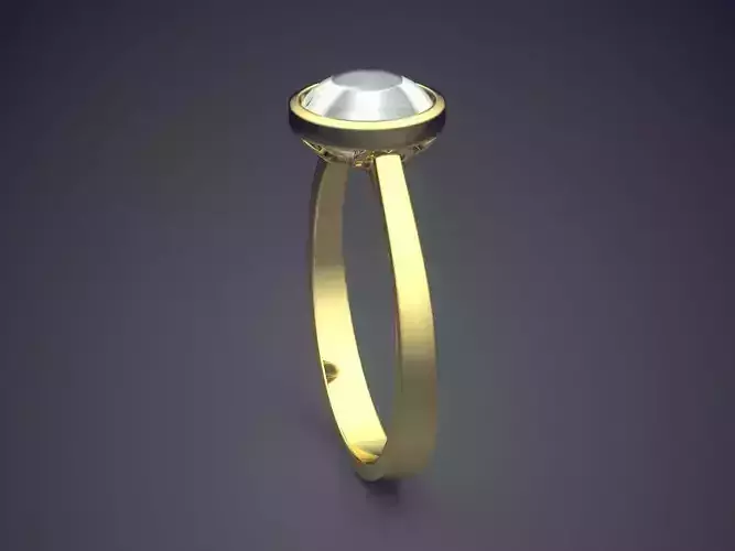 Simple Ring With Beautiful Diamond CAD 3830