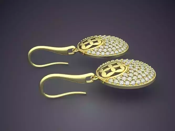 Hanging Big Circle Shaped Earrings CAD 3833