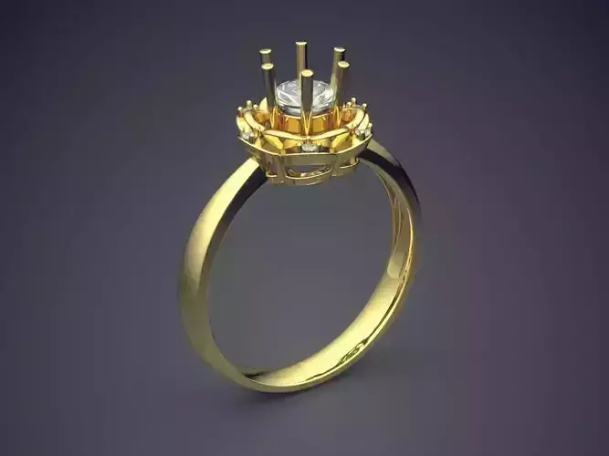 Ring With Columns Around The Ring CAD 3822 3D print model