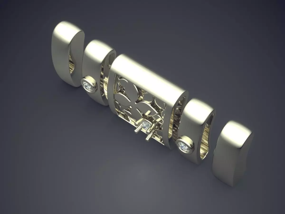 Simplistic Square Pendant  3D print model_1