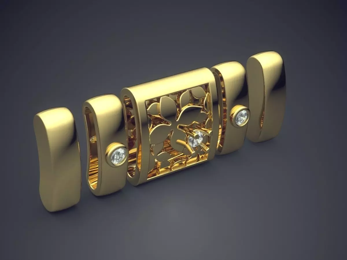 Simplistic Square Pendant  3D print model_0