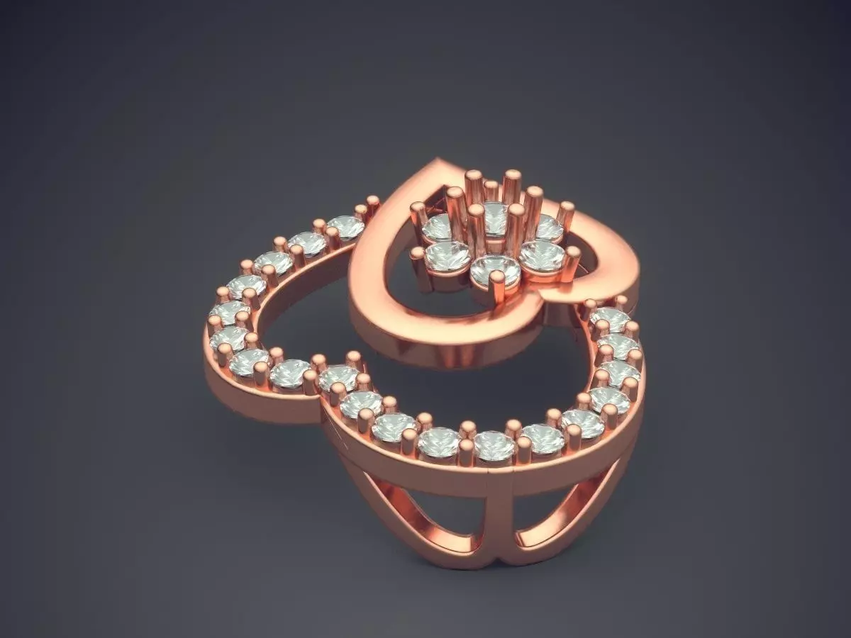 Heart Shaped Pendants CAD 3804 3D print model_2