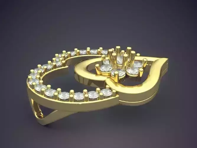 Heart Shaped Pendants CAD 3804