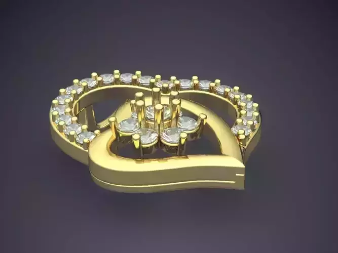 Heart Shaped Pendants CAD 3804 3D print model