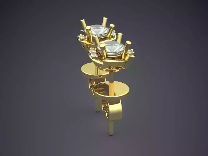 Simple Earrings With Diamonds CAD 3801