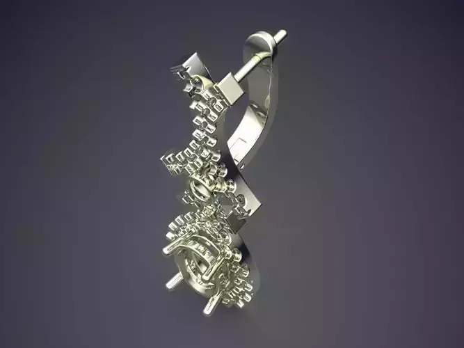 Earrings With Beautiful Ornament CAD 3797