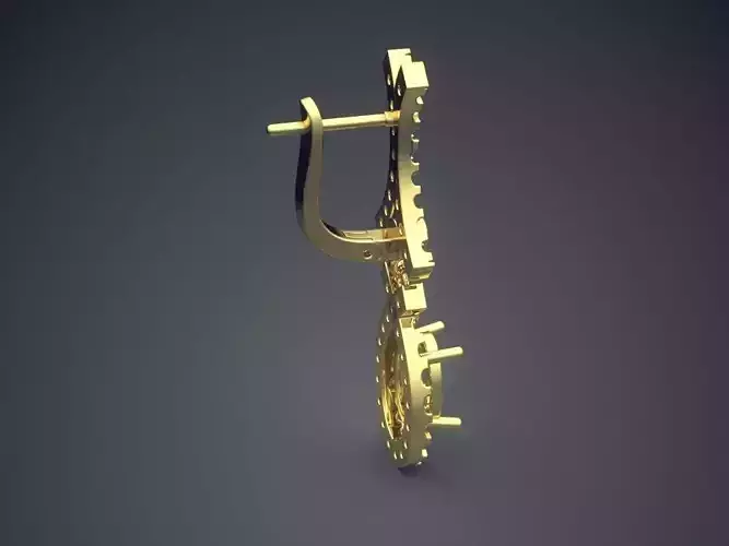 Earrings With Beautiful Ornament CAD 3797