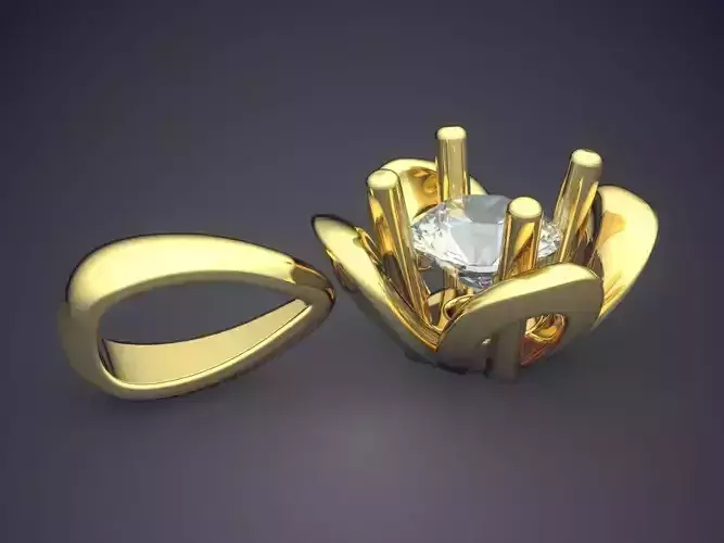 Hanging Earrings With Diamond Inside CAD 3793