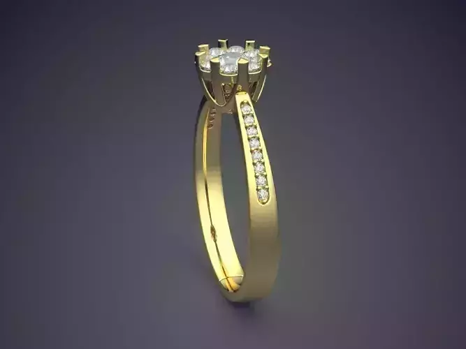 Simple Engagement Ring CAD 3789