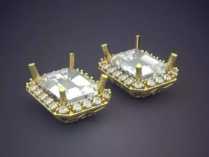 Earrings With Diamonds CAD-3784