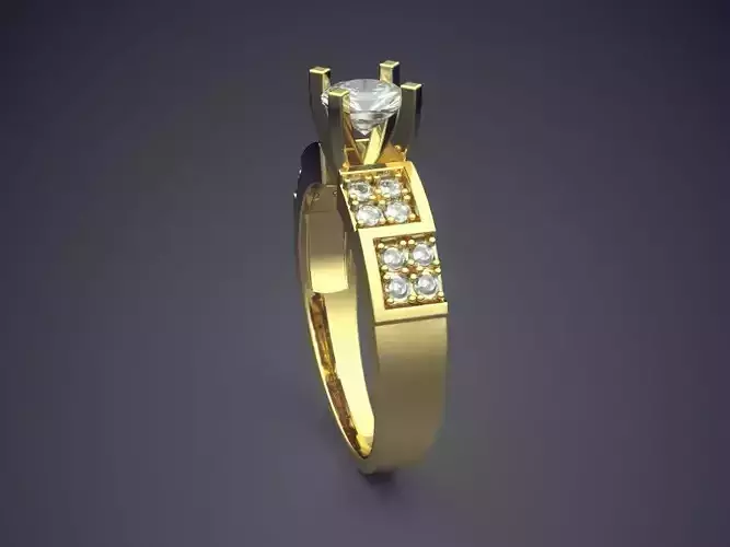 Ring With Diamond Ornaments CAD 3778