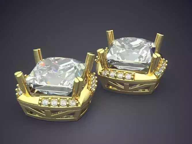 Brooch With Big Diamonds In The Middle CAD 3779