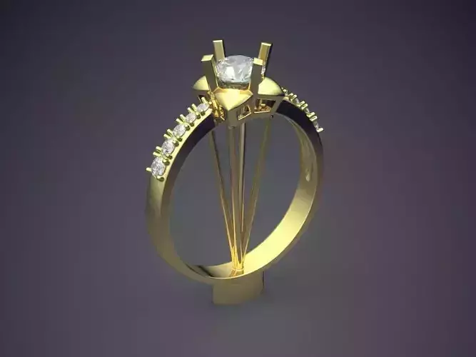 Ring With Lines In The Middle CAD 3774 3D print model