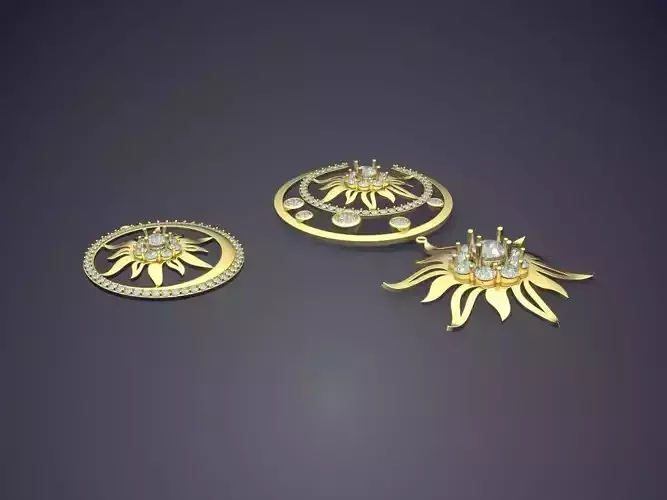 Pendant With Complex Ornament CAD 3782