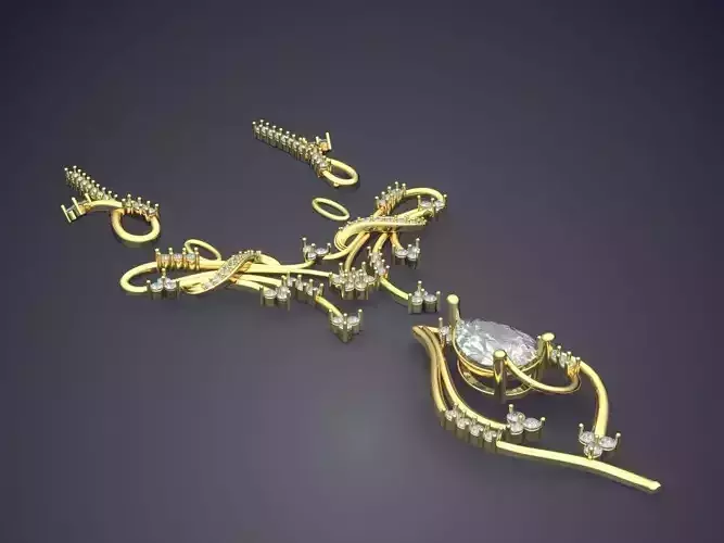 Complex Necklace With Diamond CAD 3783