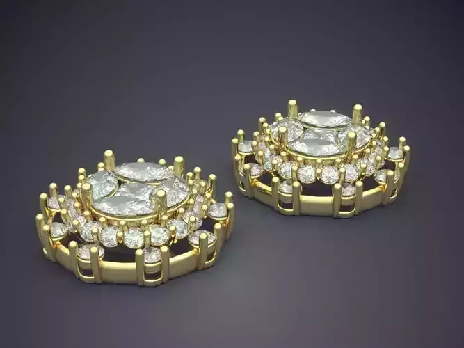 Brooches Filled With Diamonds CAD 3771 3D print model
