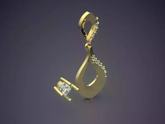 Infinity Shaped Pendant CAD 3753 3D print model