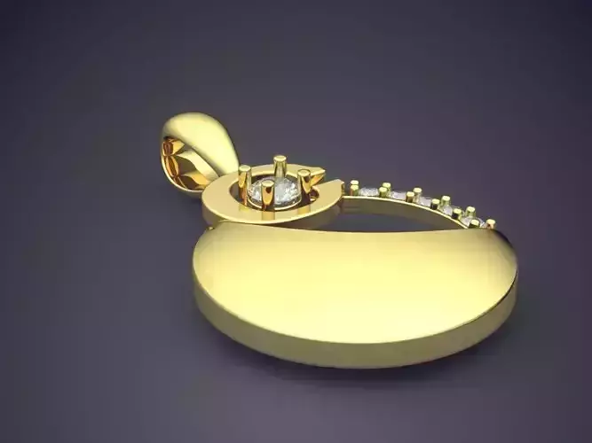 Circle Pendant With Unique Design CAD 3747