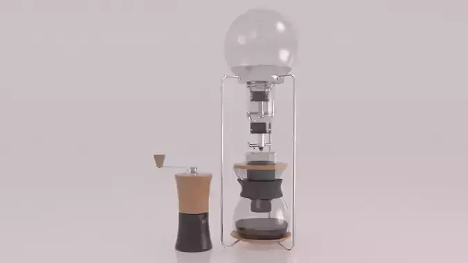Coffee maker  and grinder 3D model