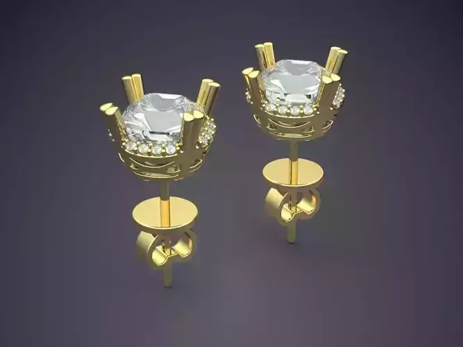 Earrings With Square Diamonds CAD 3735