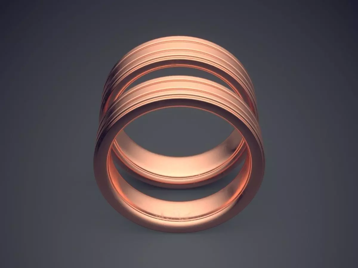 Thick Ring Without Ornaments CAD 3731 3D print model_2