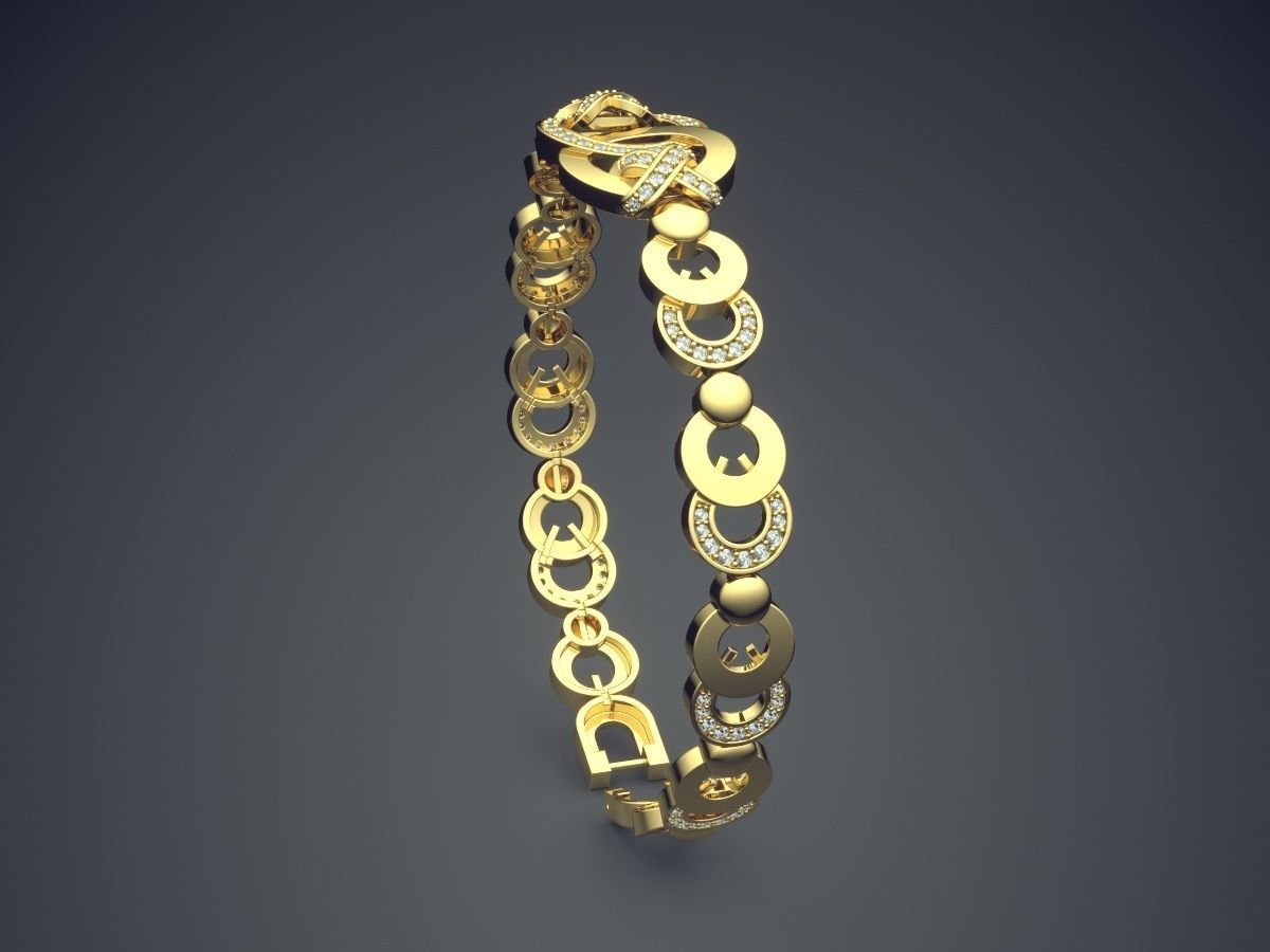 Bracelet Made From Ornaments CAD 3723 3D print model_3