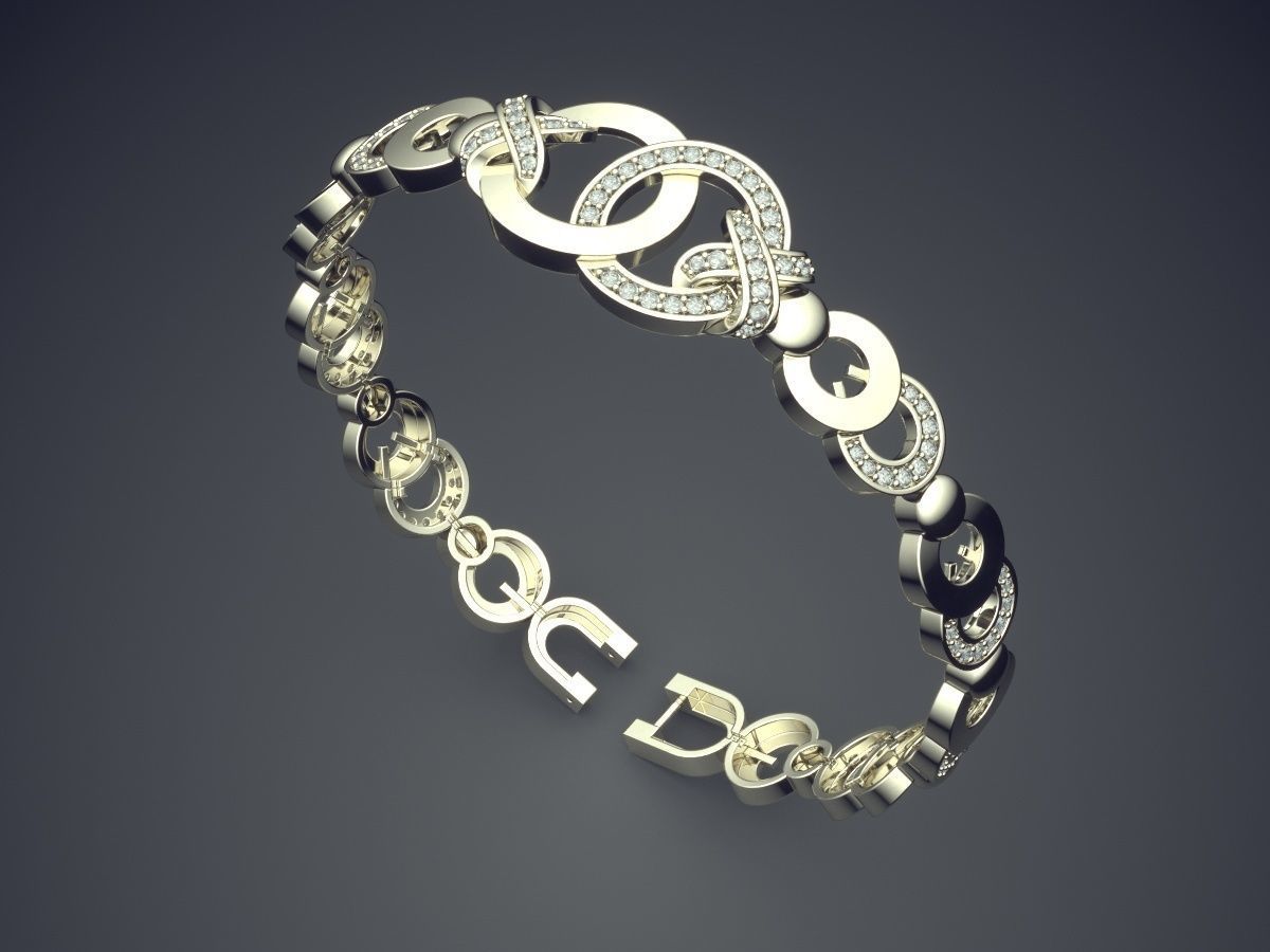 Bracelet Made From Ornaments CAD 3723 3D print model_1